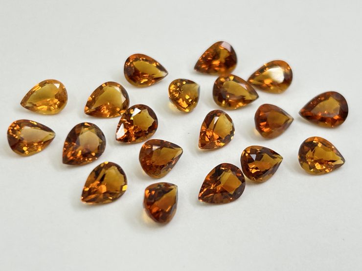 IMG 5203 scaled Citrine (Brazil) Faceted Pear Shape Loose Gemstones in Assorted Sizes from 4x3mm to 19x12mm for Jewellery Making