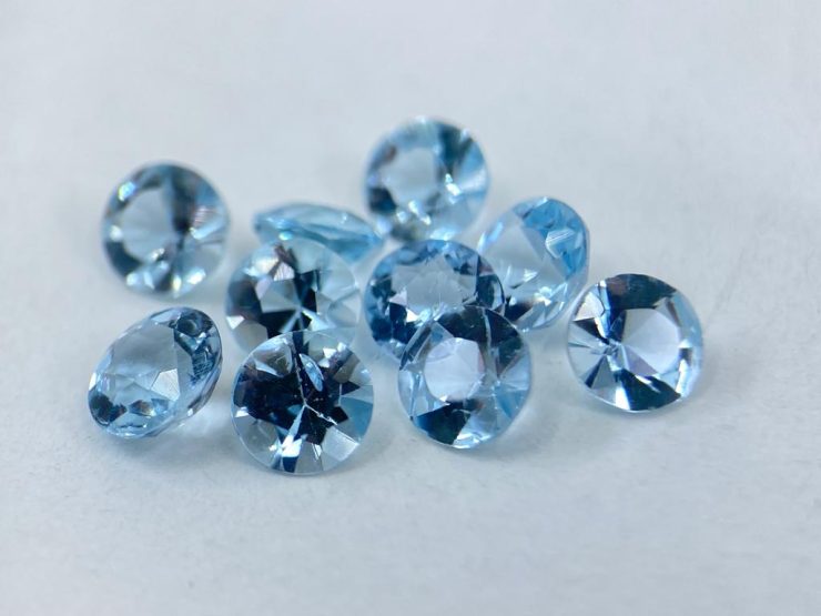 PHOTO 2024 01 11 11 22 27 2 Aquamarine Commercial Quality Faceted Round Loose Gemstones In Sizes From 1.75mm To 6mm For Jewellery Making