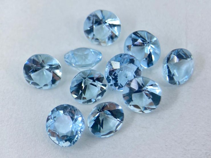 PHOTO 2024 01 11 11 22 27 3 Aquamarine Commercial Quality Faceted Round Loose Gemstones In Sizes From 1.75mm To 6mm For Jewellery Making