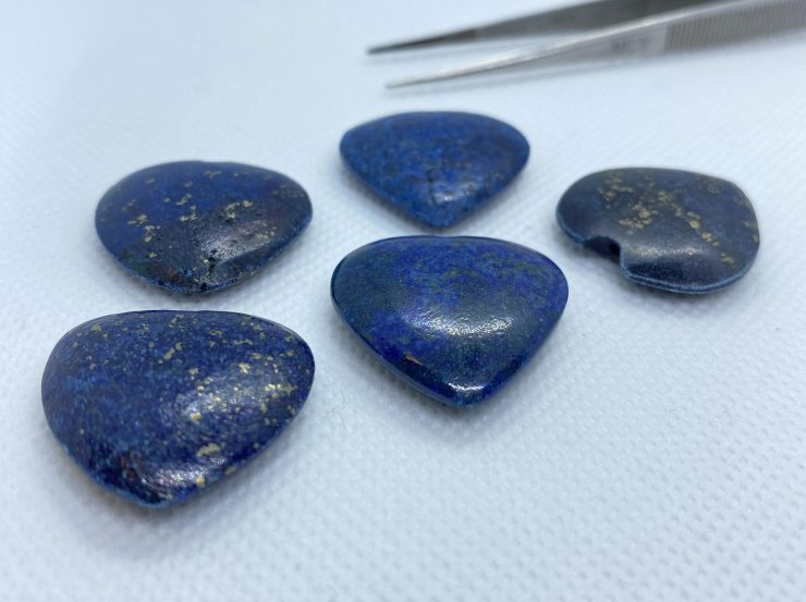 il fullxfull.3105717790 nmgs scaled Lapis Lazuli (Afghanistan) Heart Shape Cabochon Top Drill Loose Gemstones For Jewellery Making 25mm & 30mm