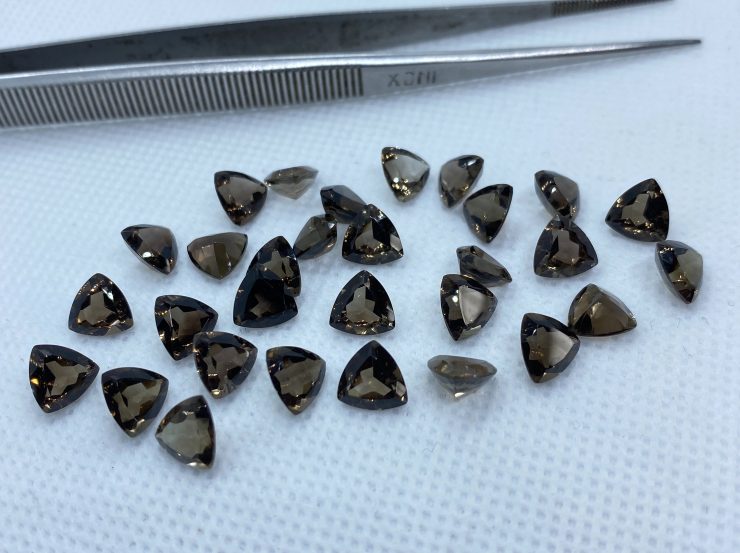 il fullxfull.3113331172 ailx scaled Smoky Quartz Faceted Trillion Shape Loose Gemstones In 7mm & 10mm For Jewellery Making