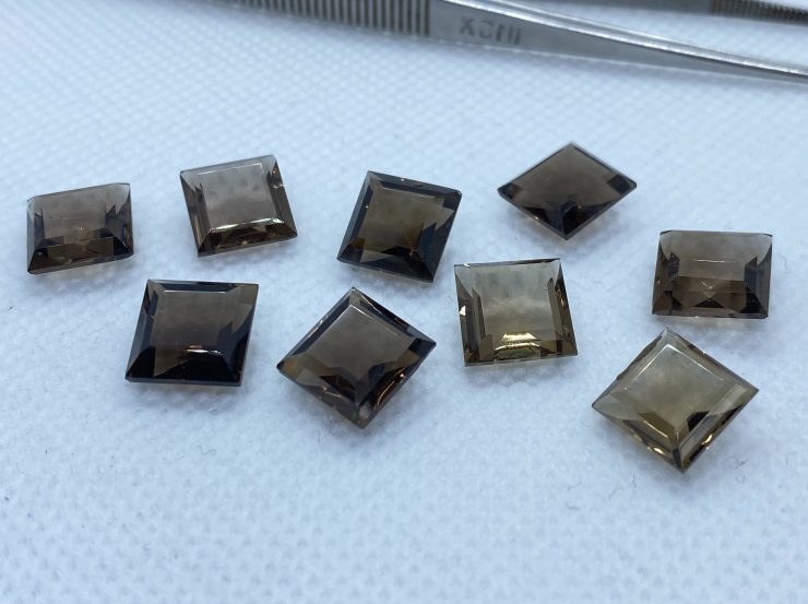 il fullxfull.3113364220 lmdj scaled Smoky Quartz Faceted Square Shape Loose Gemstones in 9mm, 10mm & 18mm for Jewellery Making