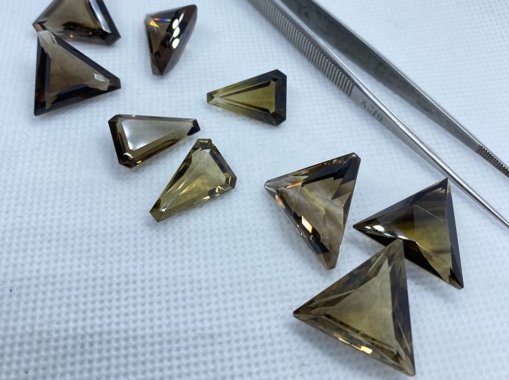 il fullxfull.3113772128 g3xf scaled Smoky Quartz Faceted Triangle Shape Loose Gemstones in 18mm (Cut-Corner) & 22x19.5mm for Jewellery Making