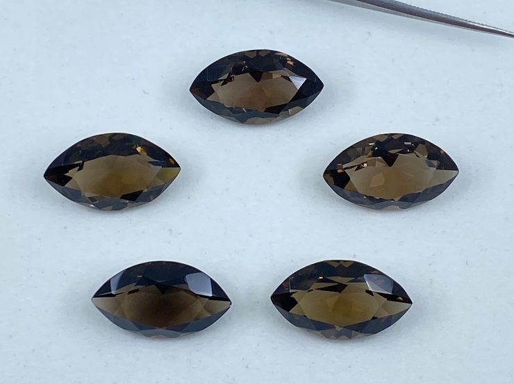 il fullxfull.3118075352 mmak scaled Smoky Quartz Faceted Marquise Shape Loose Gemstones In Assorted Sizes From 8x4mm to 25x15mm For Jewellery Making