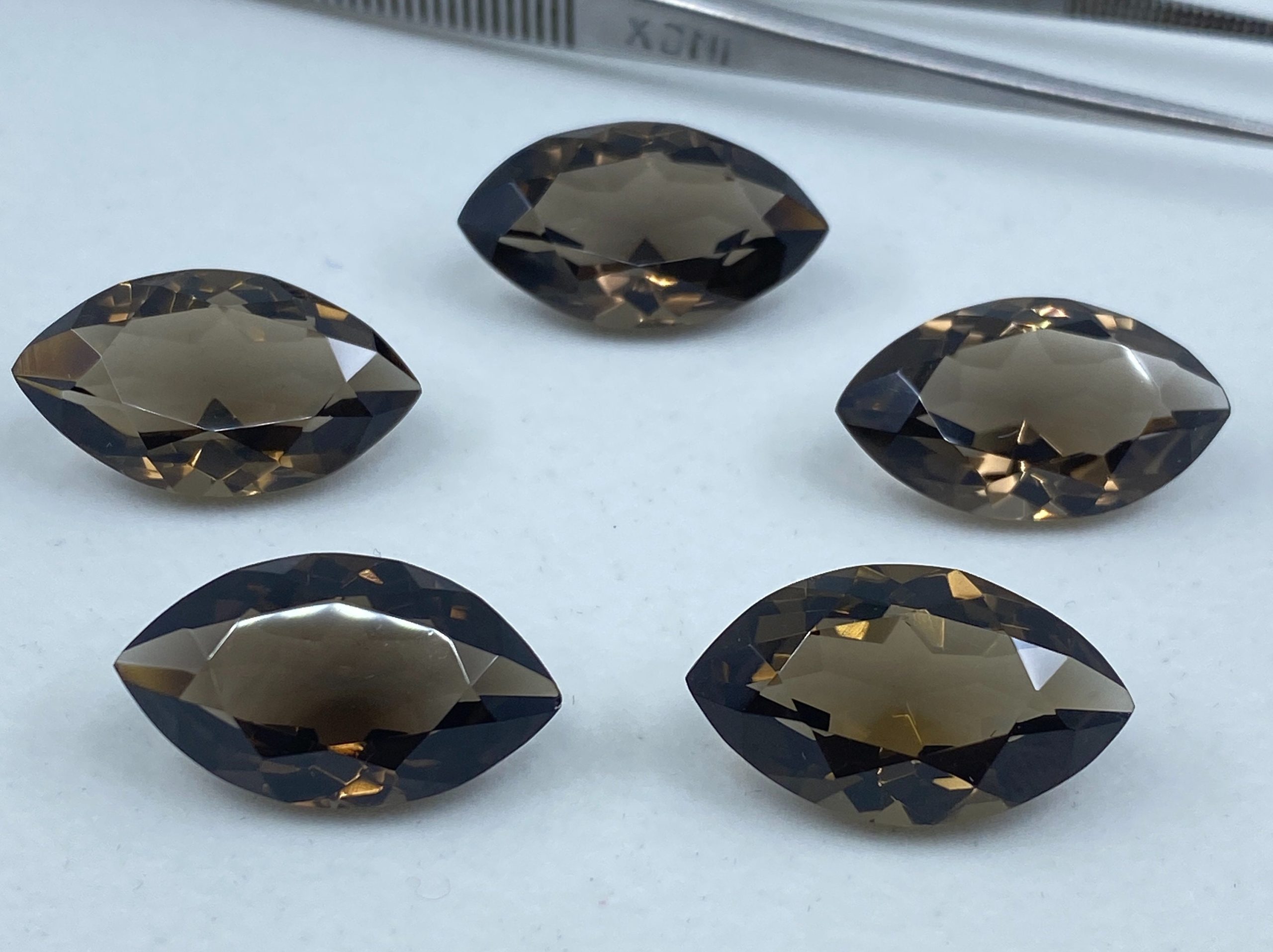 il fullxfull.3118075462 bqek scaled Smoky Quartz Faceted Marquise Shape Loose Gemstones In Assorted Sizes From 8x4mm to 25x15mm For Jewellery Making