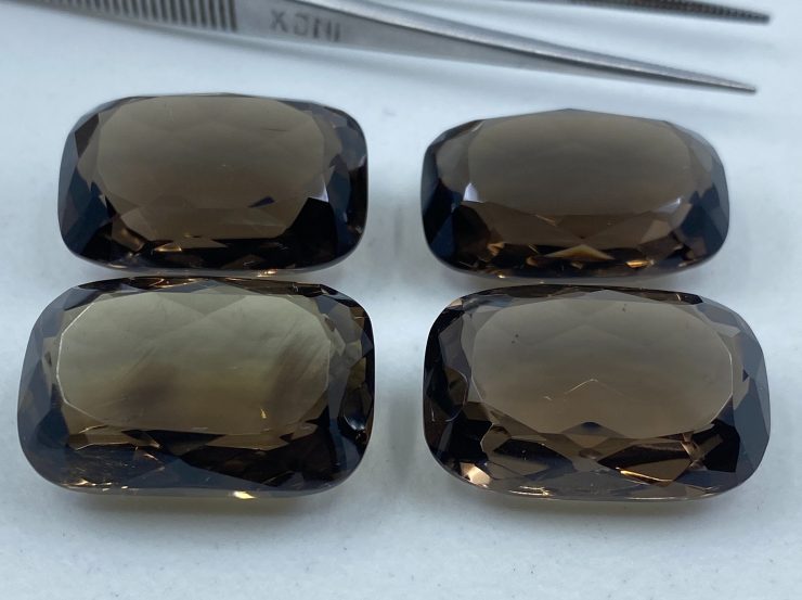 il fullxfull.3118076886 rgqx scaled Large Size Smoky Quartz Faceted Antique Cut Loose Gemstone In 24x16mm For Jewellery Making