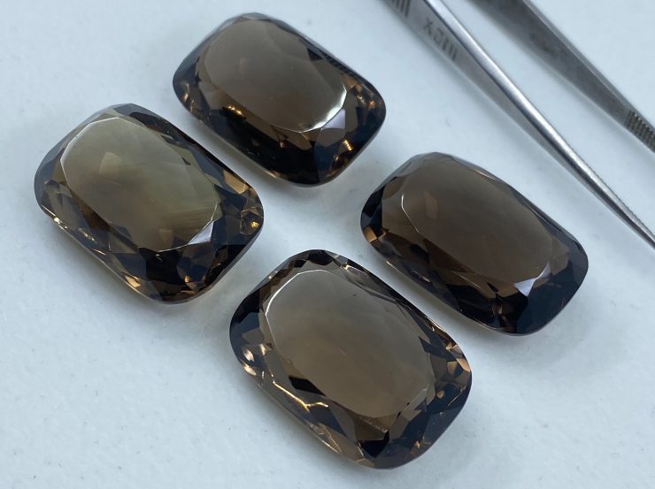 il fullxfull.3118077186 6bsl scaled Large Size Smoky Quartz Faceted Antique Cut Loose Gemstone In 24x16mm For Jewellery Making