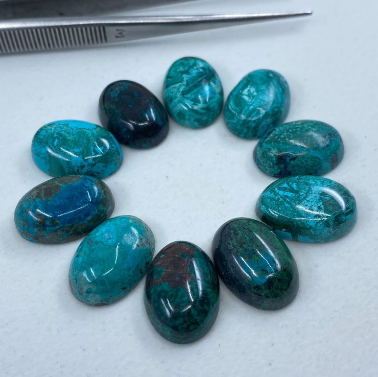 il fullxfull.3118761812 ql46 scaled Chrysocolla Cabochon Loose Oval Gemstones in 16x12mm & 18x13mm For Jewellery Making