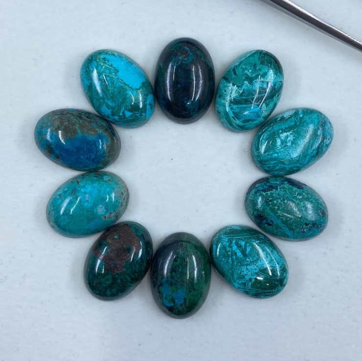 il fullxfull.3118762760 fcb7 scaled Chrysocolla Cabochon Loose Oval Gemstones in 16x12mm & 18x13mm For Jewellery Making