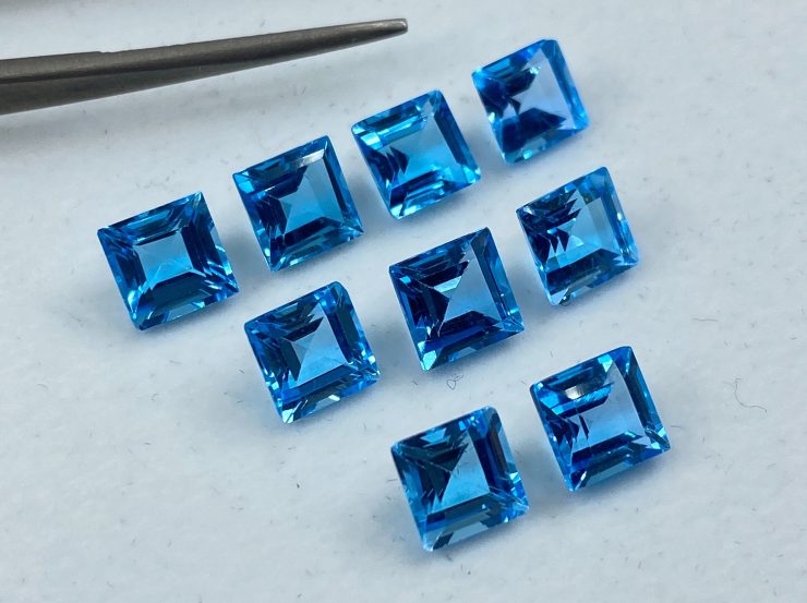 il fullxfull.3121207300 8kpi scaled Swiss Blue Topaz Faceted Square Shape Loose Gemstones in 2mm, 2.5mm, 3mm, 4mm, 5mm & 6mm for Jewellery Making