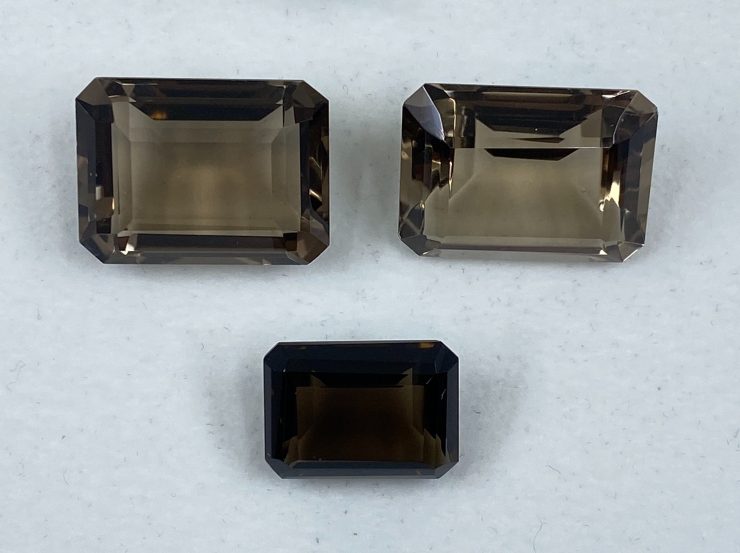 Smoky Quartz Faceted Octagon Loose Gemstones In Assorted Sizes From 8x6mm To 22x16mm For Jewellery Making