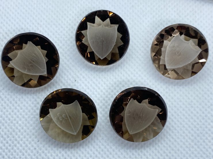 il fullxfull.3123926758 119a scaled Smoky Quartz Round With Flat Top Shield Engraving Loose Gemstones In 20mm For Jewellery Making