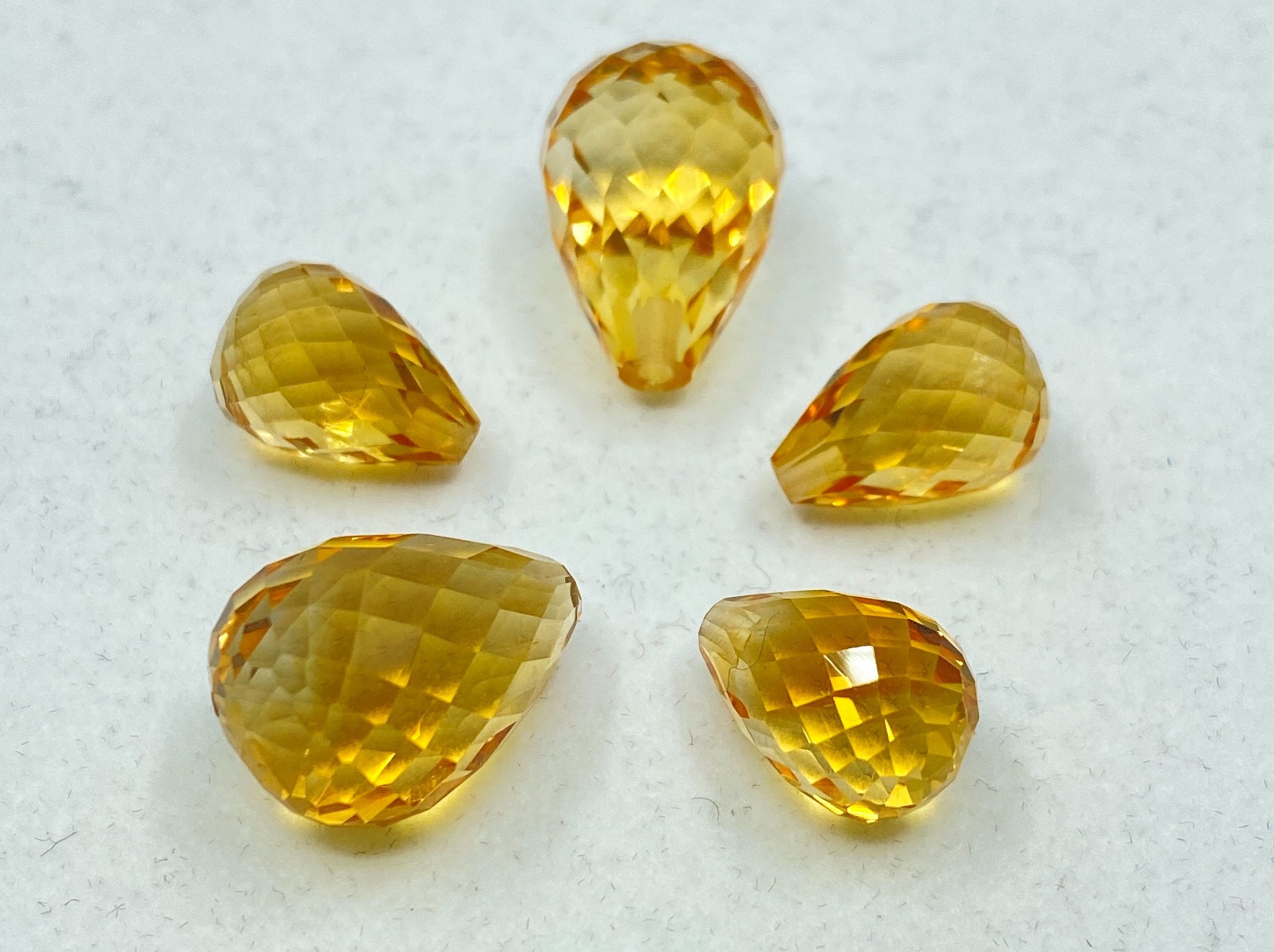 il fullxfull.3138003416 rn8p scaled Citrine (Brazil) Faceted Half Drilled Teardrop Briolette Loose Gemstone Beads in Sizes Ranging from 6x4mm to 12x8mm for Jewellery Making