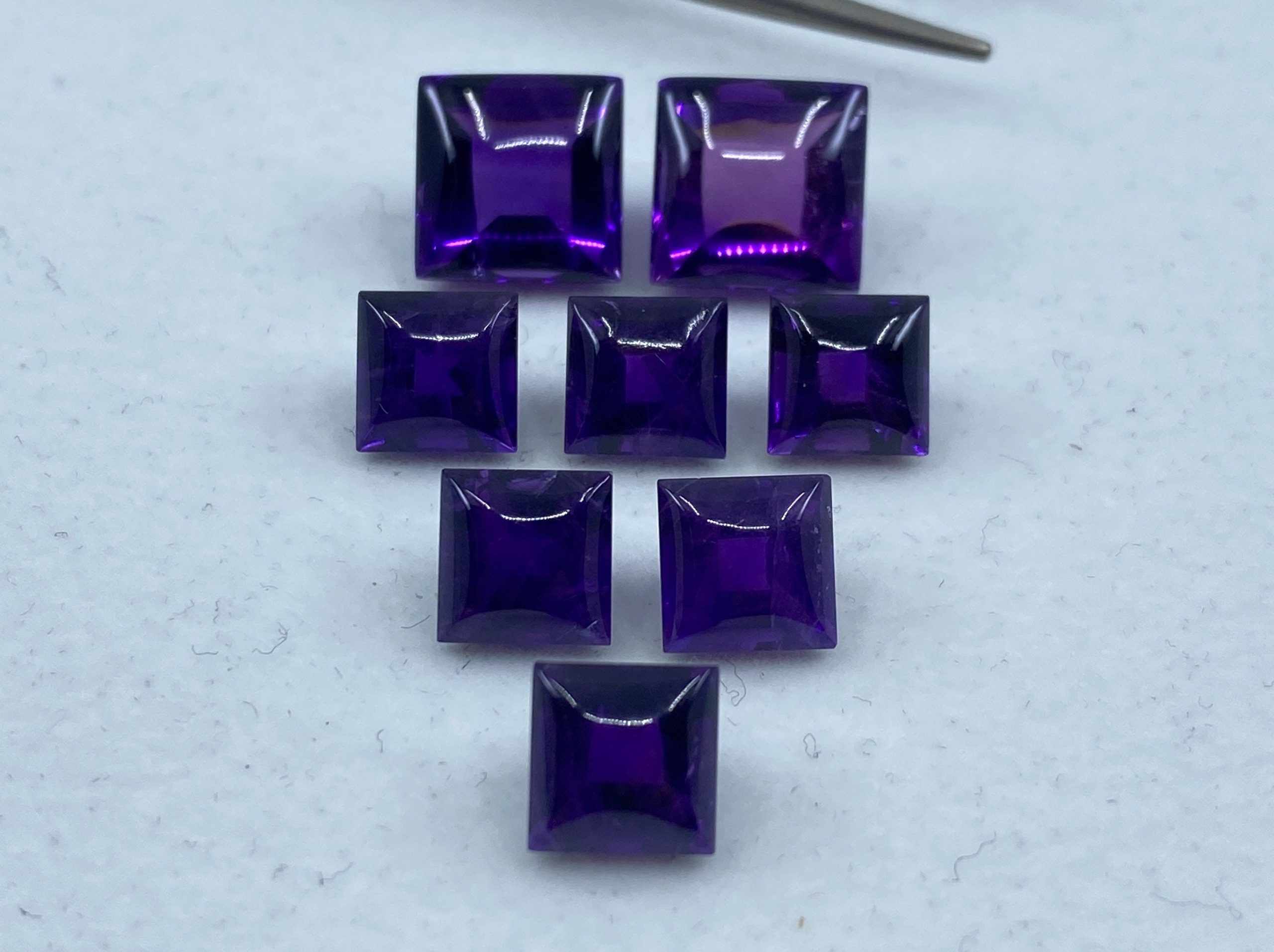 il fullxfull.3138190352 dnp2 scaled Amethyst (African) First Quality Buff Top Square Loose Gemstones in Assorted Sizes Ranging from 6mm to 10mm for Jewellery Making