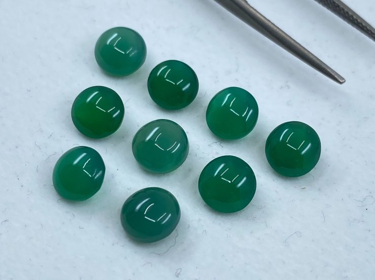 il fullxfull.3138192102 q2xi scaled Green Agate Round Buff Top Loose Gemstones in Assorted Sizes from 6mm to 10mm for Jewellery Making