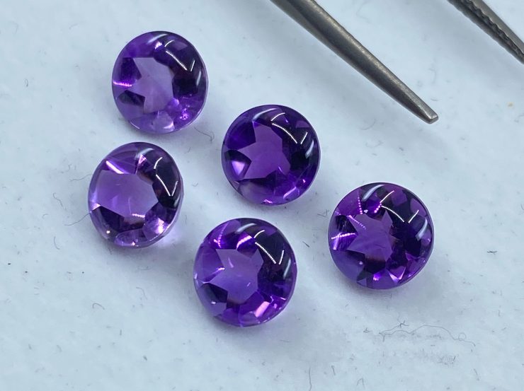 il fullxfull.3138197446 3qya scaled Amethyst (Brazilian) Buff Top Round Loose Gemstones in 7mm for Jewellery Making