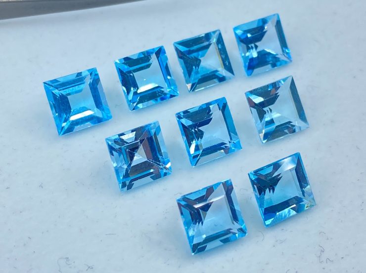 il fullxfull.3138493620 aetz scaled Sky Blue Topaz Faceted Square Shape Loose Gemstones in Assorted Sizes Ranging from 2mm to 10mm for Jewellery Making