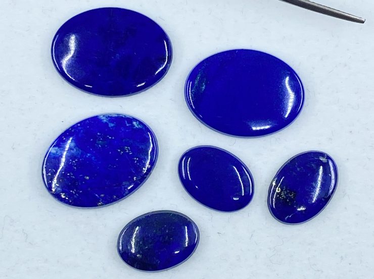 il fullxfull.3138781080 sjhn scaled Lapis Lazuli Single Bevel Buff Top (SBBT) Flat Oval Loose Gemstones in Assorted Sizes Ranging From 6x4mm To 20x15mm