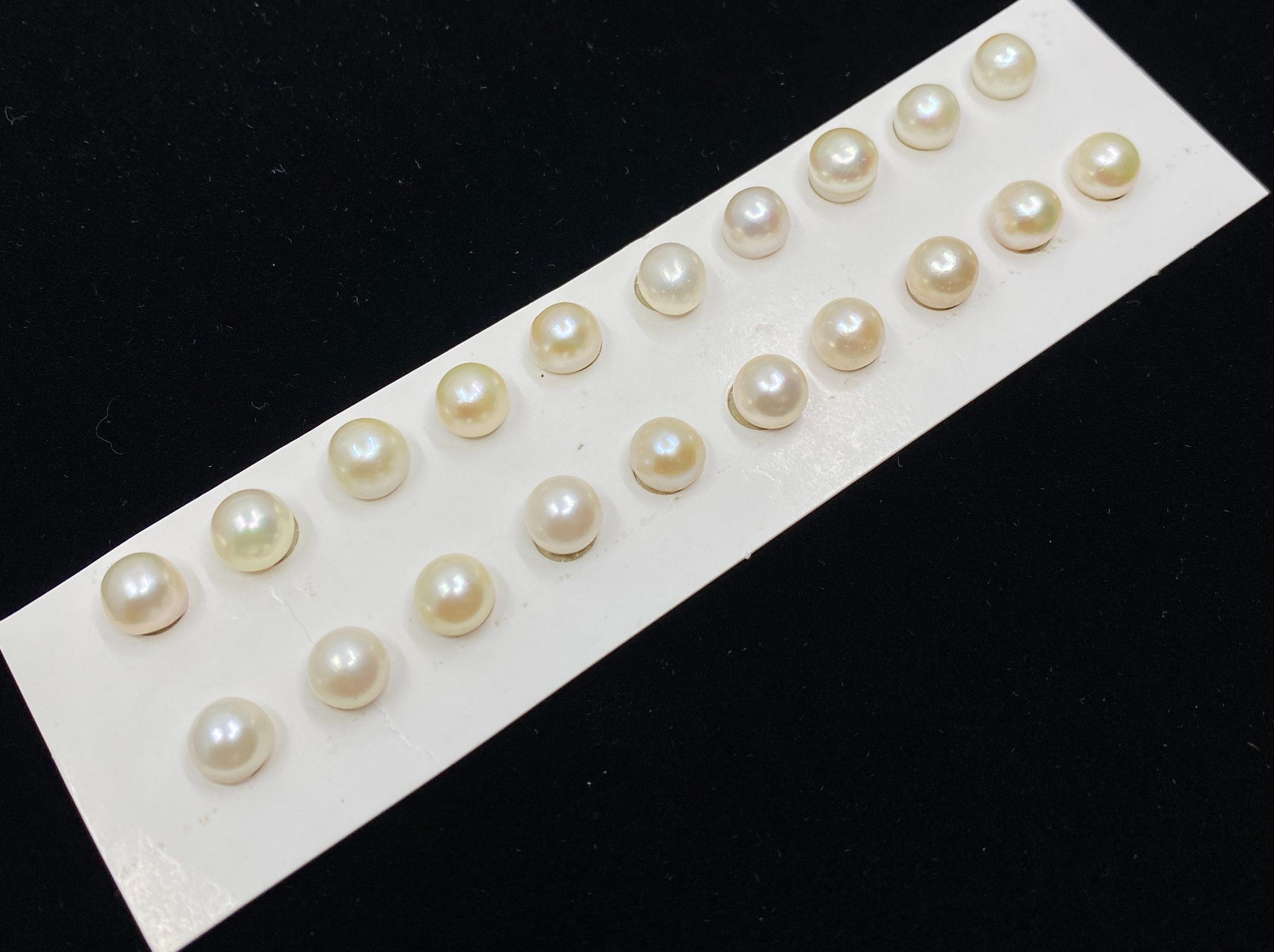 il fullxfull.3140436962 8pfv scaled White Cultured Pearls (Japan) 3/4 Cut Half Drilled Loose Beads in Sizes From 3mm to 9mm For Jewellery Making (NOT freshwater pearls)