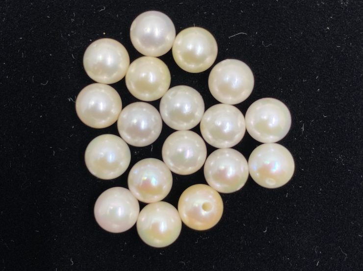 il fullxfull.3140868372 6f3a scaled White Cultured Pearls (Japan) Full Round Half Drilled Loose Beads in Sizes From 2mm to 8.5mm For Jewellery Making (NOT freshwater pearls)