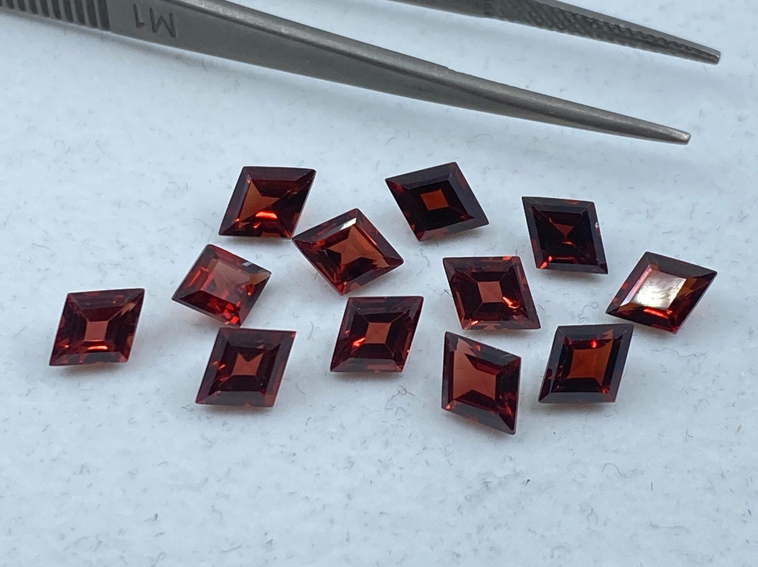 il fullxfull.3145954800 9olj scaled Garnet (Mozambique) Faceted Lozenge Shape Loose Gemstones In Assorted Sizes In 6x4mm, 7x5mm & 8x6mm For Jewellery Making