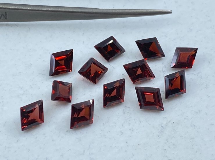 il fullxfull.3145954812 s91f scaled Garnet (Mozambique) Faceted Lozenge Shape Loose Gemstones In Assorted Sizes In 6x4mm, 7x5mm & 8x6mm For Jewellery Making