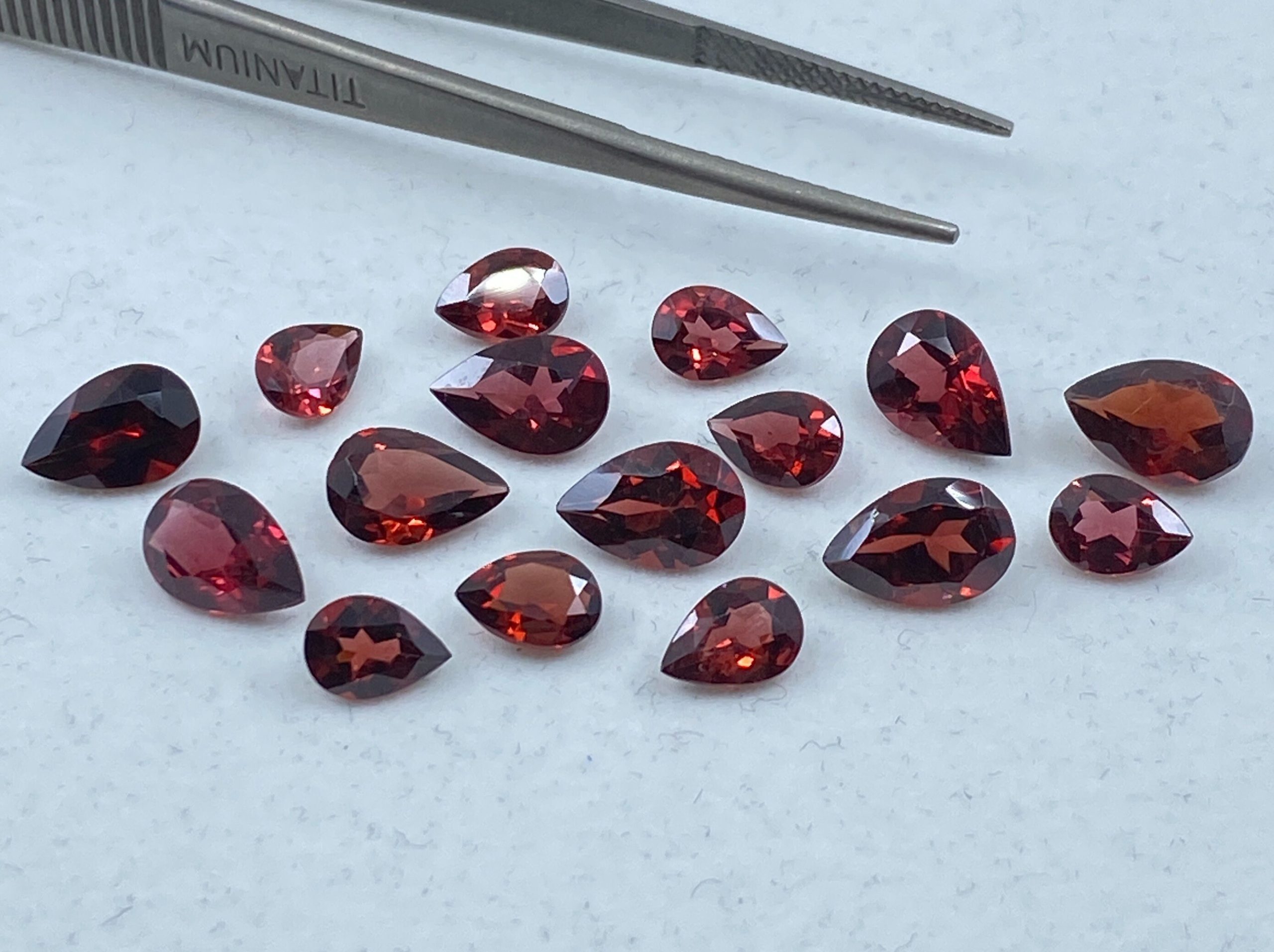 il fullxfull.3145967064 ehor scaled Garnet (Mozambique) Faceted Pear Shape Loose Gemstones in Sizes Ranging From 4x3mm To 9x6mm For Jewellery Making