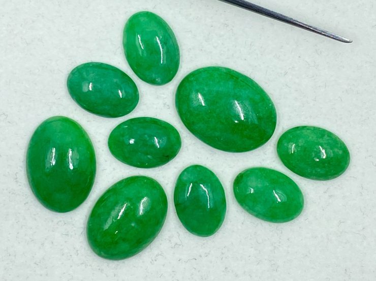 il fullxfull.3154328010 ipko scaled Dyed/Stained Jade Cabochon Oval Shape Loose Gemstones in Assorted Sizes From 7x5mm to 20x15mm For Jewellery Making