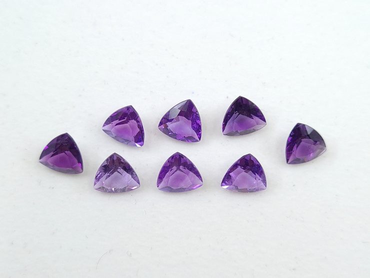 il fullxfull.3156327622 me4h scaled Amethyst (African) Faceted Trillion Loose Gemstones First Quality in 6mm, 7mm & 10mm For Jewellery Making