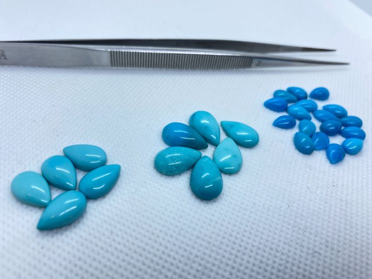 il fullxfull.3159213865 df1w scaled Turquoise (Arizona) Pear Cabochon in Assorted Sizes from 9x6mm to 15x10mm