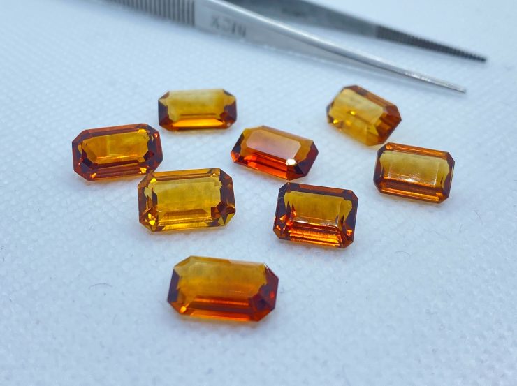 il fullxfull.3159659795 spru scaled Madeira Citrine (Brazil) Faceted Octagon Loose Gemstones In Sizes Ranging From 7x5mm to 11x7mm For Jewellery Making