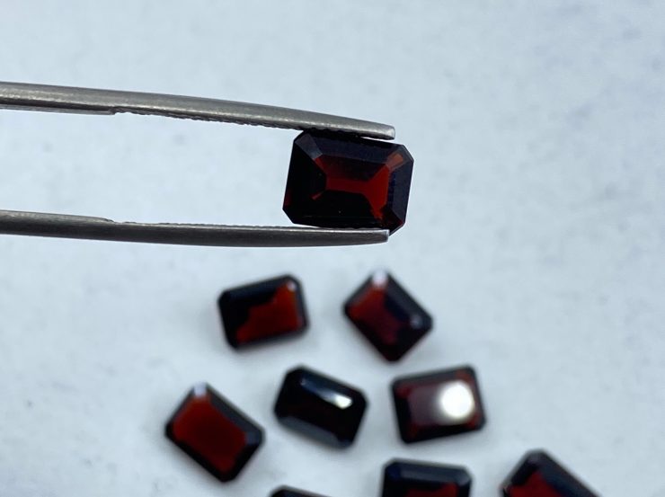 il fullxfull.3159676400 omrp scaled Garnet (Thai) Faceted Octagon Loose Gemstones in Assorted Sizes from 7x5mm to 12x10mm for Jewellery Making