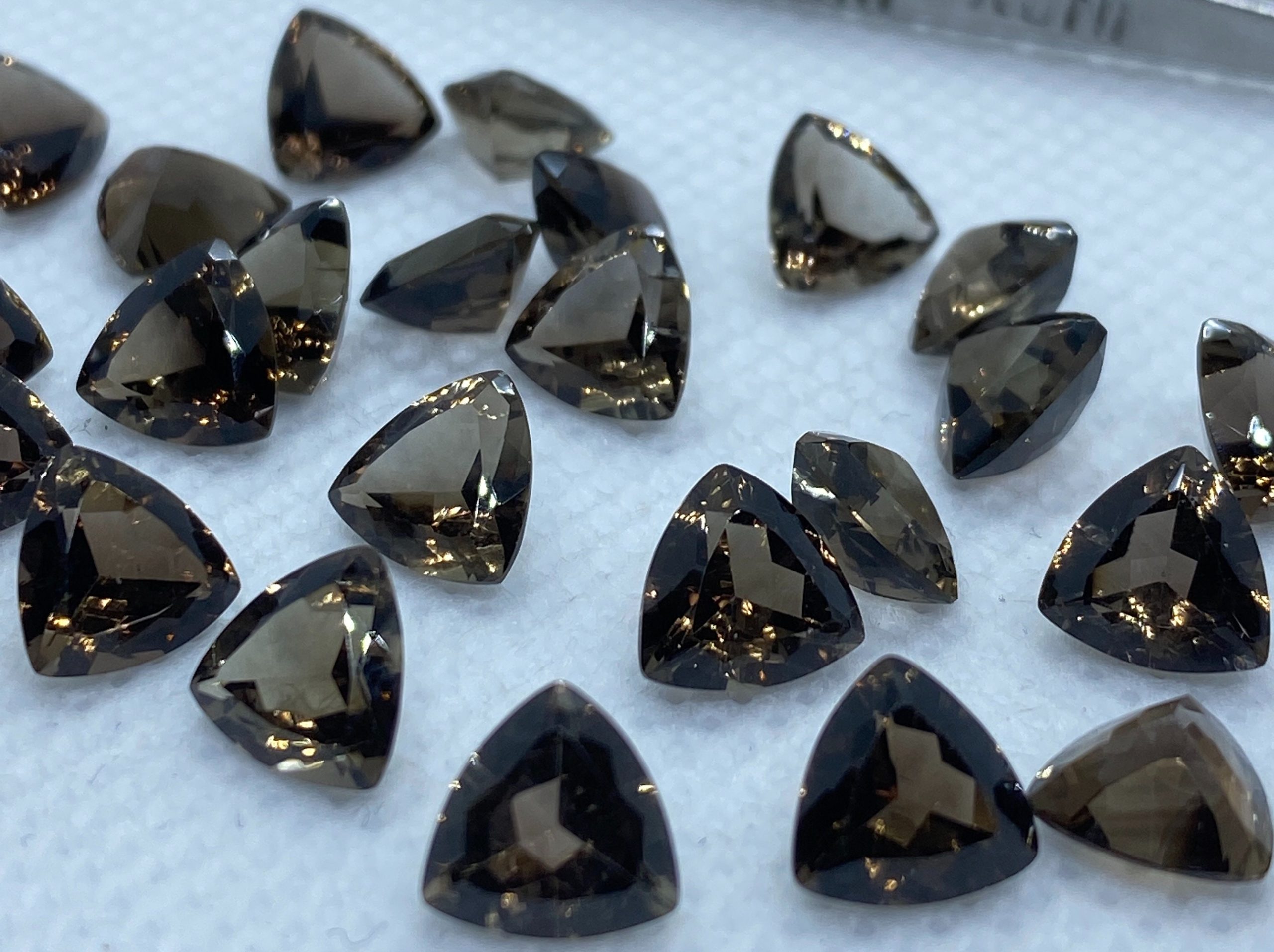 il fullxfull.3161048041 8vys scaled Smoky Quartz Faceted Trillion Shape Loose Gemstones In 7mm & 10mm For Jewellery Making