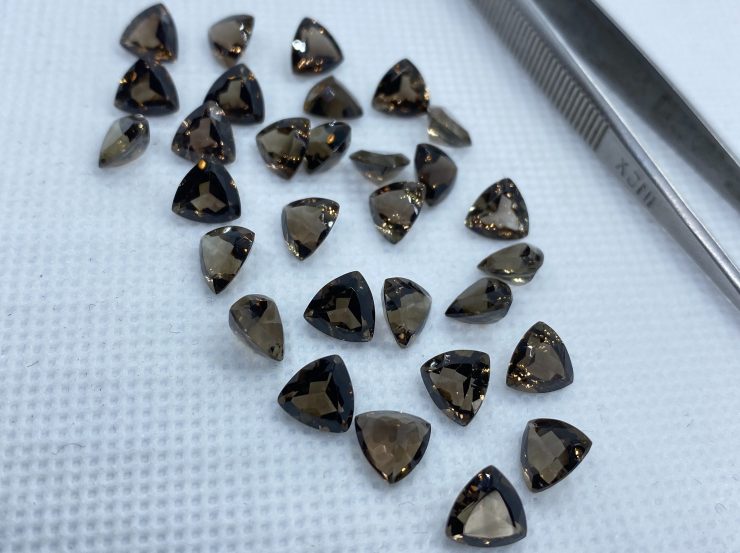 il fullxfull.3161048053 baa1 scaled Smoky Quartz Faceted Trillion Shape Loose Gemstones In 7mm & 10mm For Jewellery Making