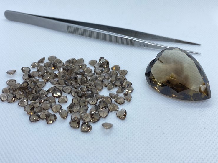 il fullxfull.3161070911 ehge scaled Smoky Quartz Faceted Heart Shape Loose Gemstones in 5mm, 6mm & 40x30mm For Jewellery Making