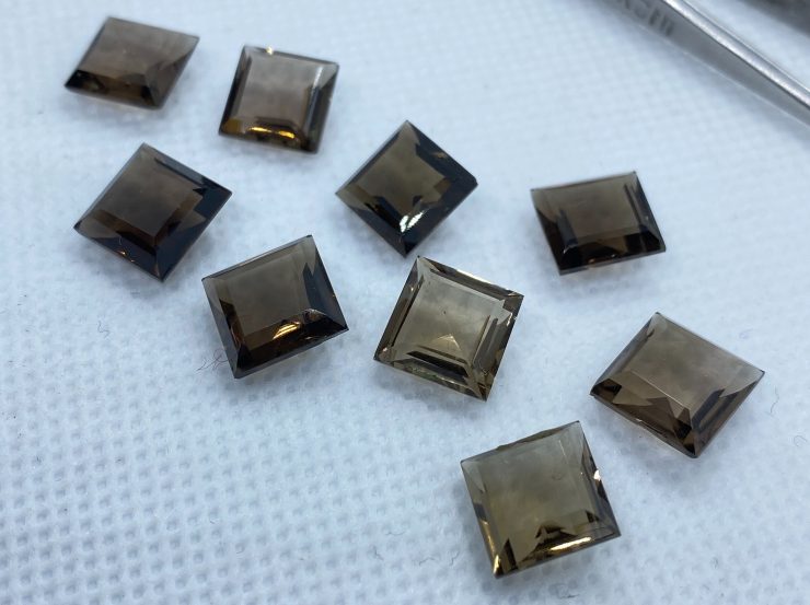 il fullxfull.3161080885 p33a scaled Smoky Quartz Faceted Square Shape Loose Gemstones in 9mm, 10mm & 18mm for Jewellery Making