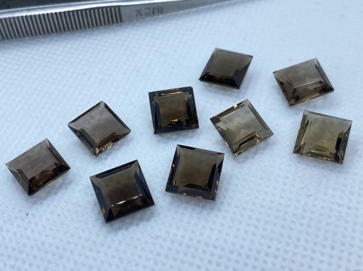 il fullxfull.3161080985 g1cm scaled Smoky Quartz Faceted Square Shape Loose Gemstones in 9mm, 10mm & 18mm for Jewellery Making