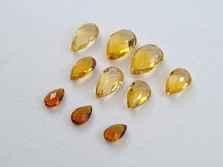 il fullxfull.3166134544 58xa scaled Citrine Double Sided Faceted Checkerboard Pear Shape Gemstones in Assorted Sizes from 8x5mm to 15x10mm for Jewellery Making