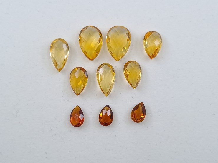 il fullxfull.3166134964 mrr1 scaled Citrine Double Sided Faceted Checkerboard Pear Shape Gemstones in Assorted Sizes from 8x5mm to 15x10mm for Jewellery Making