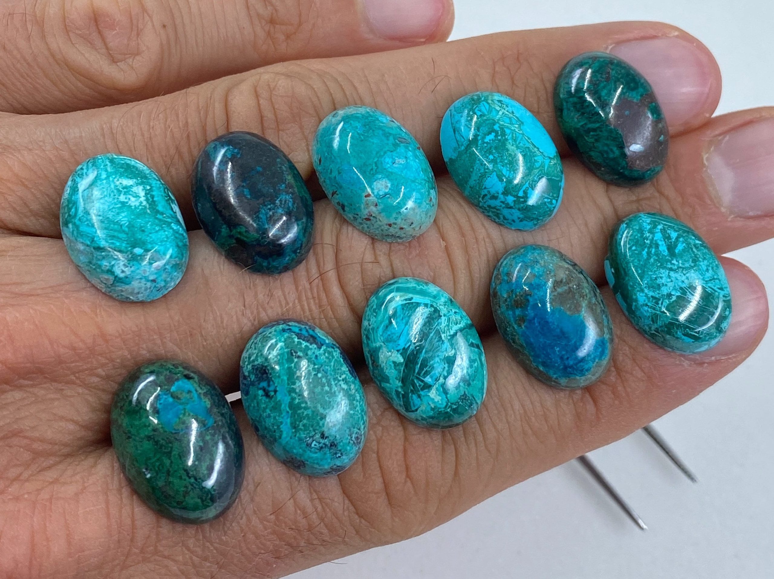 il fullxfull.3166484373 6500 scaled Chrysocolla Cabochon Loose Oval Gemstones in 16x12mm & 18x13mm For Jewellery Making