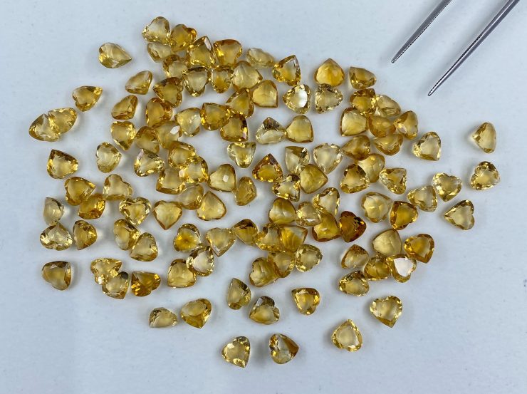 il fullxfull.3166744611 7kl5 scaled Citrine (Brazil) Natural Faceted Heart Shape Loose Gemstones in Assorted Sizes Ranging from 3mm to 8mm for Jewellery Making