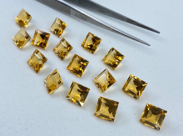 il fullxfull.3166749119 ev8j scaled Citrine (Brazil) Natural Faceted Square Gemstones in Assorted Sizes Ranging from 2.5mm to 5mm for Jewellery Making