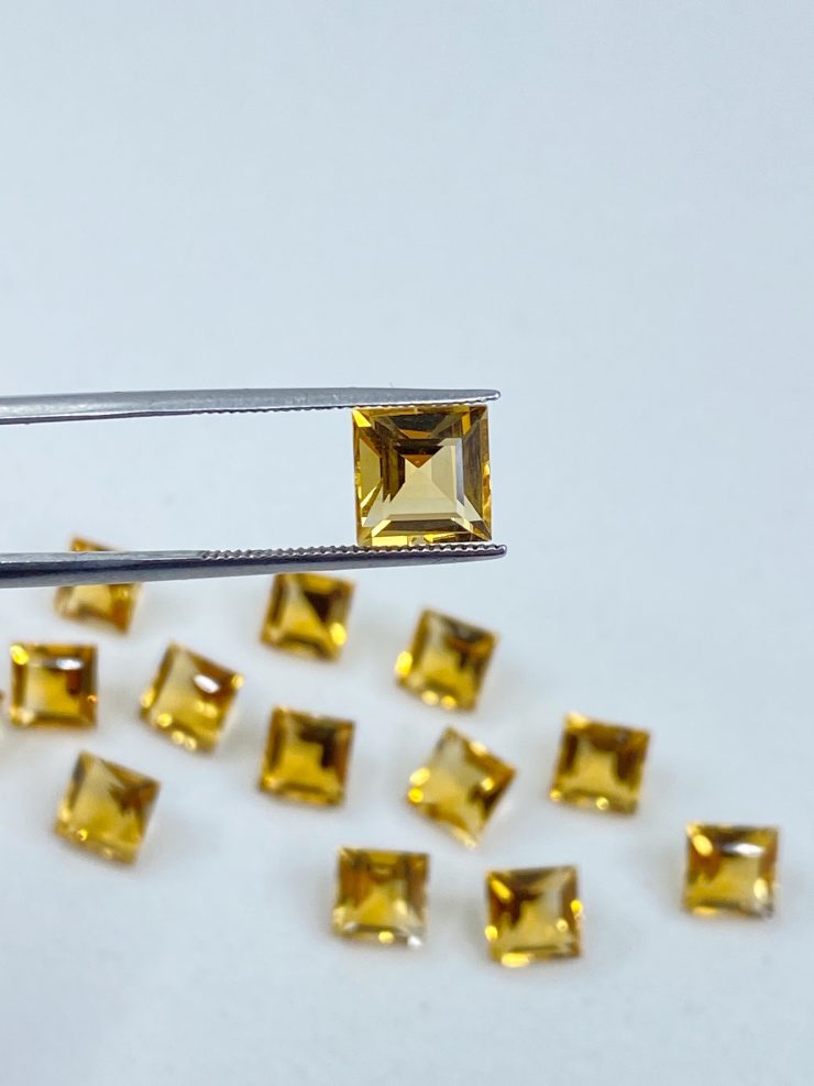 il fullxfull.3166749161 l8gc scaled Citrine (Brazil) Natural Faceted Square Gemstones in Assorted Sizes Ranging from 2.5mm to 5mm for Jewellery Making