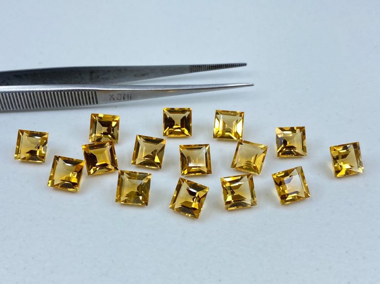 il fullxfull.3166749215 6ypn scaled Citrine (Brazil) Natural Faceted Square Gemstones in Assorted Sizes Ranging from 2.5mm to 5mm for Jewellery Making