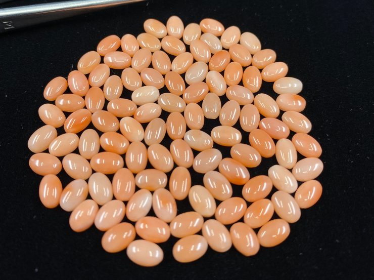 il fullxfull.3166976843 kzem scaled Pink Coral Oval Cabochon Gemstones in Assorted Sizes From 4x3mm to 12x10mm For Jewellery Making