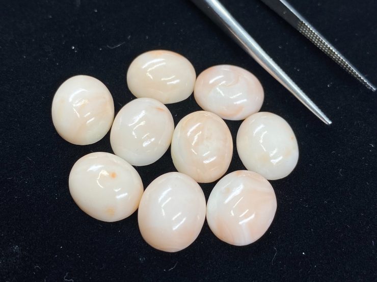 il fullxfull.3166977179 oc74 scaled Pink Coral Oval Cabochon Gemstones in Assorted Sizes From 4x3mm to 12x10mm For Jewellery Making