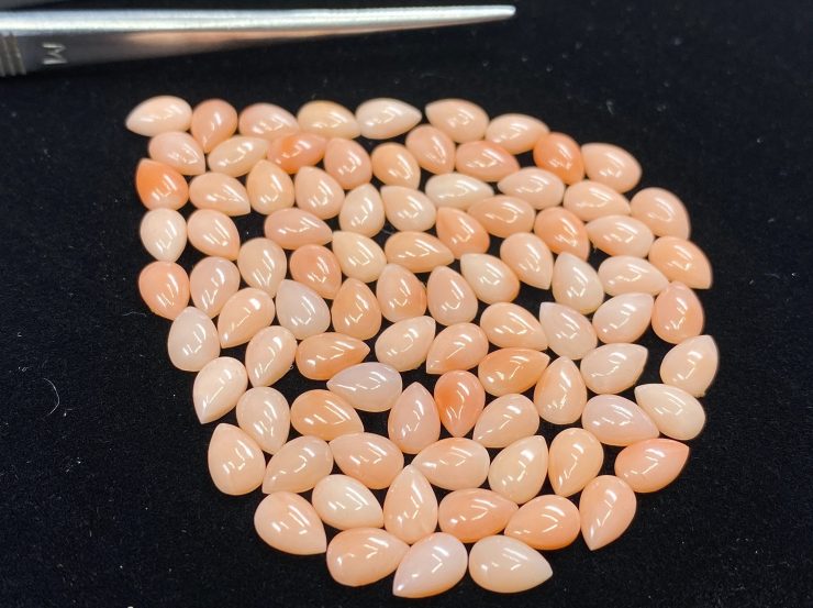 il fullxfull.3166992921 i3i1 scaled Pink Coral (Japan) Pear Shape Cabochon Loose Gemstone Pieces in 6x4mm for Jewellery Making