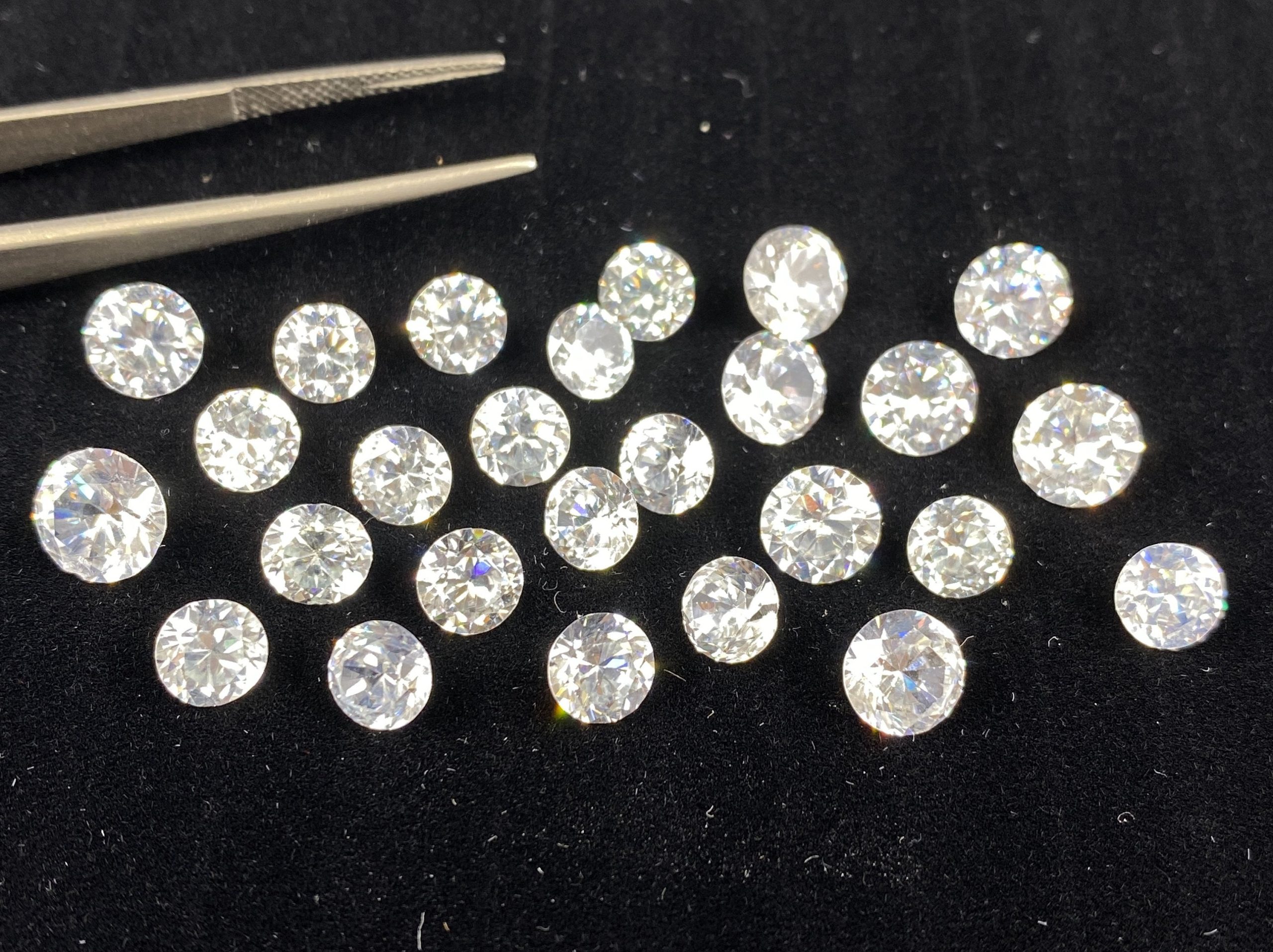 il fullxfull.3167052547 lm5r scaled White Zircon Natural Unheated Faceted Round Shape Loose Gemstones in Assorted Sizes from 1.5mm to 8mm for Jewellery Making