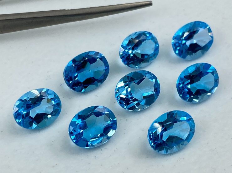 il fullxfull.3168888919 g5db scaled Swiss Blue Topaz Faceted Oval Shape Loose Gemstones in Assorted Sizes Ranging from 4x3mm to 18x13mm for Jewellery Making