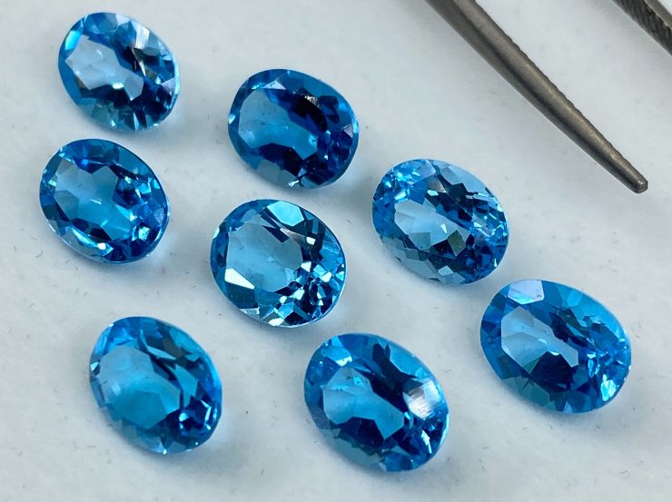 il fullxfull.3168889073 az0w scaled Swiss Blue Topaz Faceted Oval Shape Loose Gemstones in Assorted Sizes Ranging from 4x3mm to 18x13mm for Jewellery Making